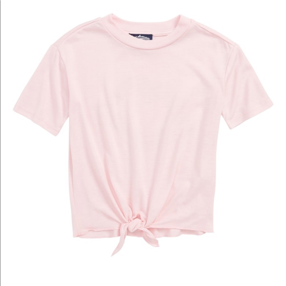 Girls Freshman front knot tee lips medium 8/10